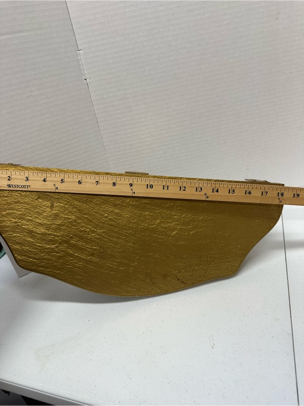 Vintage 1969 Dart Gold Floral Wall Shelf Hollywood Regency USA - Picture 4 of 9